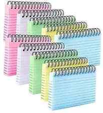 Multicolor Index Cards 10 Pads Spiral Bound Ruled Index 3x5 Inch 500 Sheets