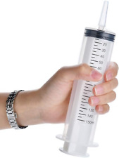 4 Pack 150ml Syringes Large Plastic Syringe For Scientific Labs Dispensing New
