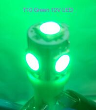 10 Pc New T10 Wedge High Power Bright Green Led 12v 5w Lamp Bulbs For Sale