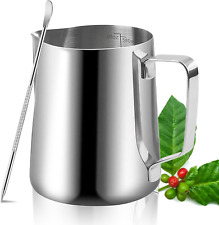 Milk Frothing Pitcher - 20oz600ml Milk Frother Cup Stainless Steel Steam Pitche