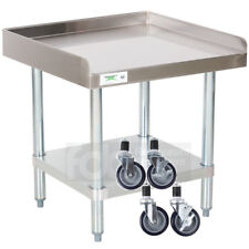 24 X 24 Heavy Equipment Stand W Casters Stainless Steel Work Table Commercial