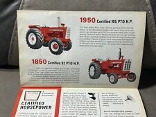 Vintage Cockshutt 1960s Big Red Line Poster Brochure Tractors Combine 4wd 1950