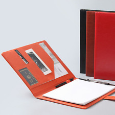 Portable Pu Leather A4 File Folder Portfolio Holder Conference Document Pads