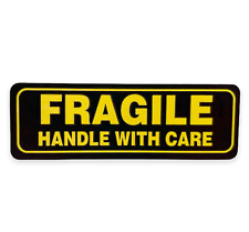 1x3 Fragile Handle W Care Yellow Stickers Shipping Adhesive Labels 500 Pcs