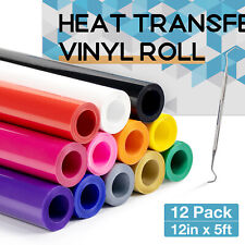 12x Htv Vinyl Bundles 12 X 5ft Heat Transfer Vinyl Iron On Heat Press T Shirts