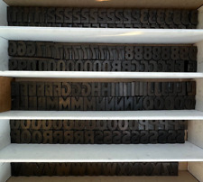 Antique Lot Of 197 Hamilton Letterpress Wood Type 1-38 Typeface 0-9 See Desc