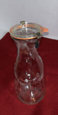 Weck Glass Preserves Drink Jar Bottle 12 Litre Rundrand With Seal Clips Euc