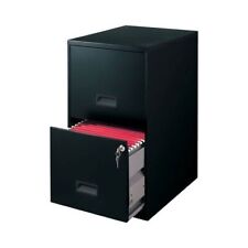 Black Filing Cabinet 2-drawer Steel File Cabinet With Lock Built-in Rail System