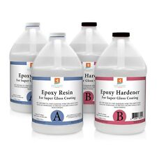 Epoxy Resin 4 Gal Kit For Super Gloss Coating And Table Tops