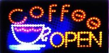 Ultra Bright Led Neon Light Animated Motion Coffee Cup Open Sign L52