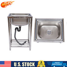 1 Compartment Stainless Steel Commercial Kitchen Bar Bowl Sink Hand Sink Sliver