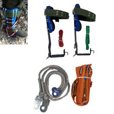 Treepole Climbing Spike Gear Set Spurs Safety Belt Strap Lanyard Rope Carabiner