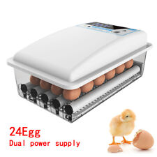 Auto-turning Digital Incubator Automatic Hatch Chicken Duck Egg Turner 24 Eggs