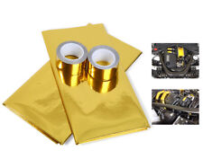 2 Reflective Gold Heat Shield Thermal Racing Engine 20 X 20 Adhesive Tape