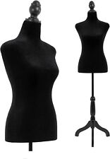 Used Female Mannequin Torso Dress Form Wadjustable Tripod Stand Base Style