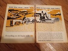 1958 Ford Ad 961 Powermaster Tractor F-600 Truck Combine Vintage Antique