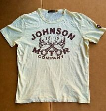 Johnson Motors Skull Pistons 1938 Short Sleeve Large Nwot Old Store Stock