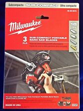 27 X 12 18t Milwaukee 48-39-0572 Sub-compact Portable Band Saw Blade 3 Pk