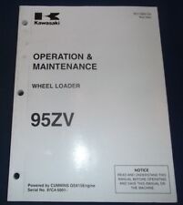 Kawasaki 95zv Wheel Loader Operation Maintenance Book Manual Sn 97c5-5001-