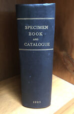 Antique 1923 Specimen Book And Catalogue Letterpress Type Printing Press