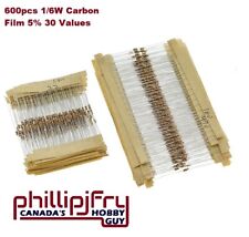 600pcsset 30 Kinds 16w Resistance 5 Carbon Film Resistor Assortment 10 - 1m