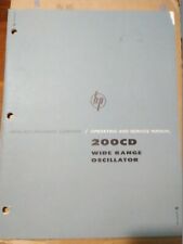 Hp 200cd Wide Range Oscillator Operating Service Manual 200cd-901