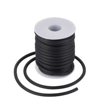 10mroll Silicone Cord Hollow Cord Rubber Thread Craft Plastic Spool Black 5mm