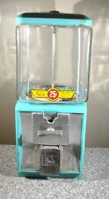 Gumball Vending Machine Northwestern Turquoise Works Great 25 Cents No Key