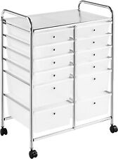 Rolling Storage Cart Multipurpose Movable Organizer Cart Storage Bin Trolley