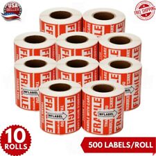 5000 Fragile Stickers 2x3 Handle With Care Thank You 500 Roll Warning Labels