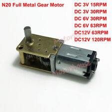 Dc 3v-12v Mini Micro N20 Gear Motor Full Metal Gearbox Slow Speed Diy Robot Car