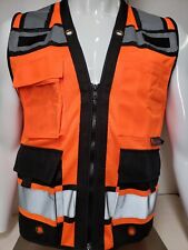 Class 2 High Visibility Reflective Orange Safety Vest X-small-2xl
