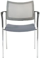 Vahn Stacking Visitor Chair In Gray With Chrome Base - Set Of 2