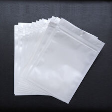 White Clear Self Seal Bags Plastic Retail Packaging Pouches Reclosable Hang Hole