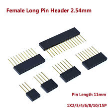 Female Long Pin Header 2.54mm Connector Socket 1x234681015p Pin Len11mm