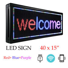 40x 15 Led Sign Programmable Scrolling Message Board Business Display Sign Usa