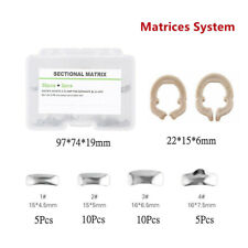 Dental Sectional Contoured Metal Bands Matrices Matrix Ring Resin Refill System