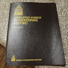 Dome Weekly Bookkeeping Record Brown Vinyl Cover 128 Pages 8 12 X 11