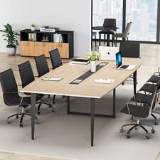 Tribesigns 8ft Modern Conference Room Table With Metal Base Legs Boardroom