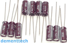 10x 10uf 25v Nichicon Pw Radial Electrolytic Capacitors Caps 105c Low-esr