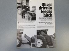 Oliver Combine Drive-in Feeder Hitch Brochure 2 Pages Good Condition