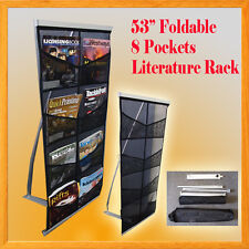 8 Pocket Literature Magazine Catalog Brochure Rack Holder Portable Trade Show