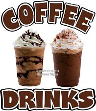 Coffee Drinks Decal Choose Your Size Concession Food Truck Vinyl Sign Sticker