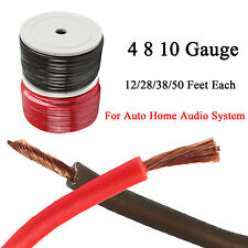 4 8 10 Gauge Ga Automotive Power Ground Wire Copper Clad Awg Amplifier Cable Lot
