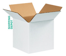 8x8x8 Cardboard Corrugated Boxes White Great Up To 65 Lbs Shipping Moving Box