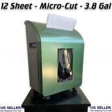 12 Sheet Micro Cut Paper Shredder Cd Dvd Credit Card Home 3.8 Gal Heavy Duty New