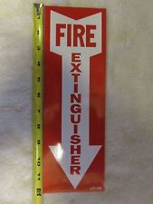 1-sign 4 X 12 Self-adhesive Vinyl Fire Extinguisher Arrow Sign..new