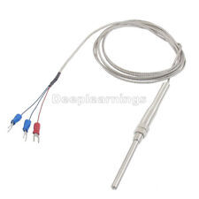 1m High Temperature Cable Pt100 Rtd With 6mm Thread Thermometer Sensor 0c-150c