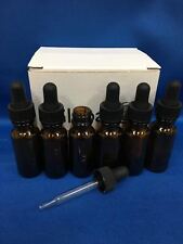 6 - 12 Oz Amber Glass Bottle With Glass Eye Dropper 15ml - Pack Of 6