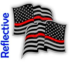 Reflective Firefighter American Flag Hard Hat Stickers Flags Decals Helmet Usa